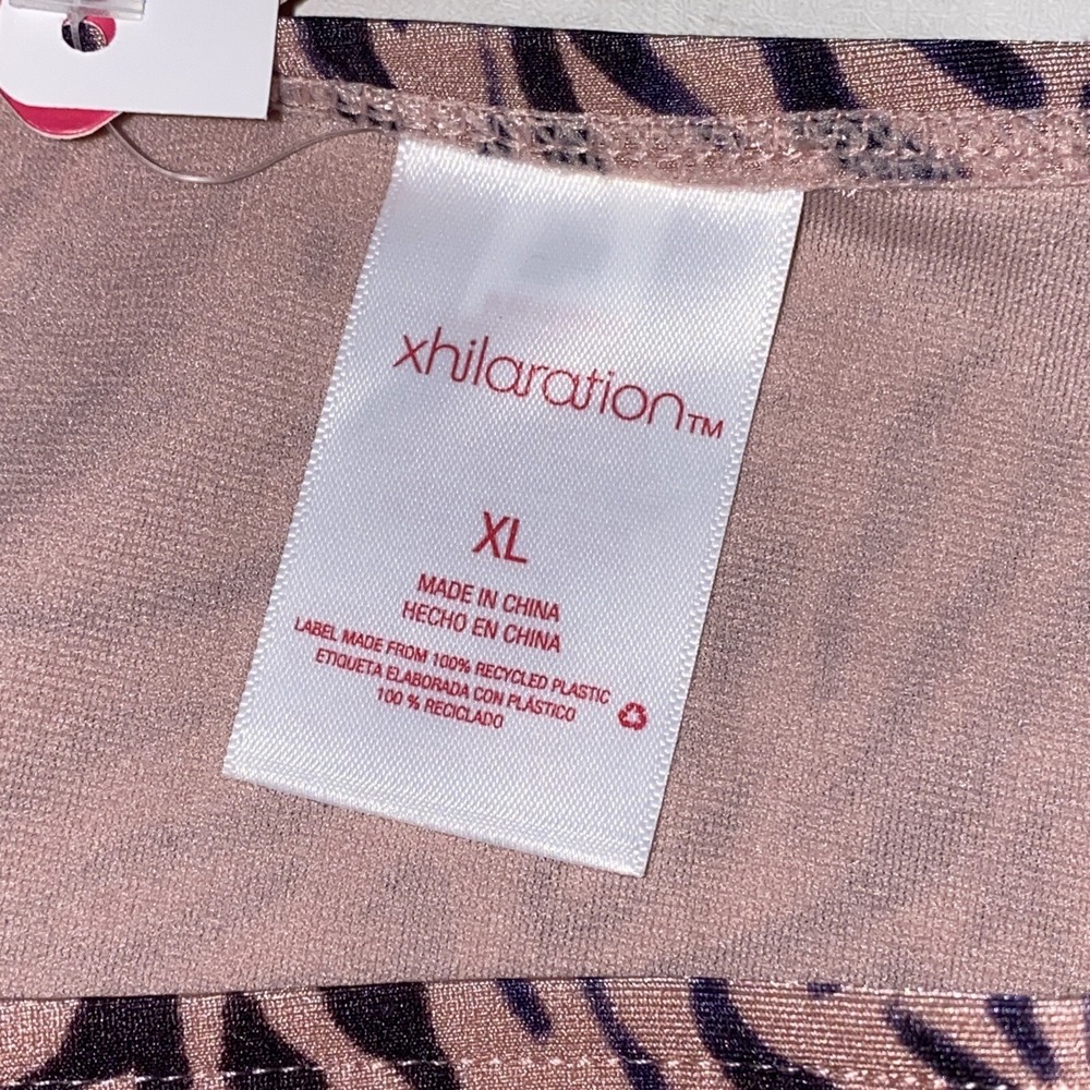 Xhilaration Bikini Bottom Womens XL Pink Zebra Mauve Animal Swim High Waist XL - Picture 4 of 6